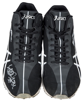 2014 Ichiro Suzuki Game Used and Signed Asics Turf Shoes (Ichiro LOA)